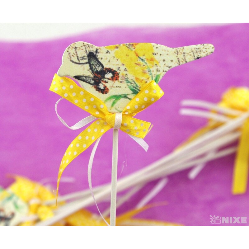 ZÁPICH PTÁČEK 12ks 6x27cm*ŽLUTÁ