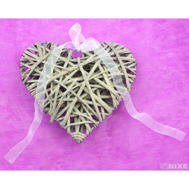 ZÁVĚS SRDCE 25cm*PŘÍRODNÍ