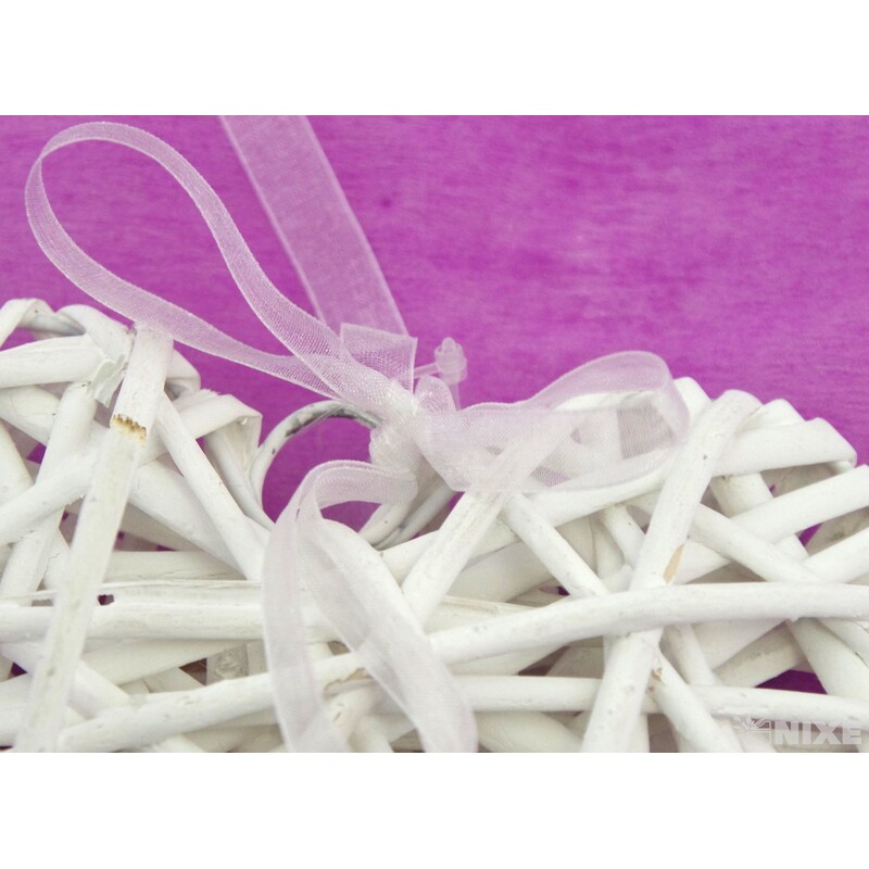 ZÁVĚS SRDCE 15cm*BÍLÁ