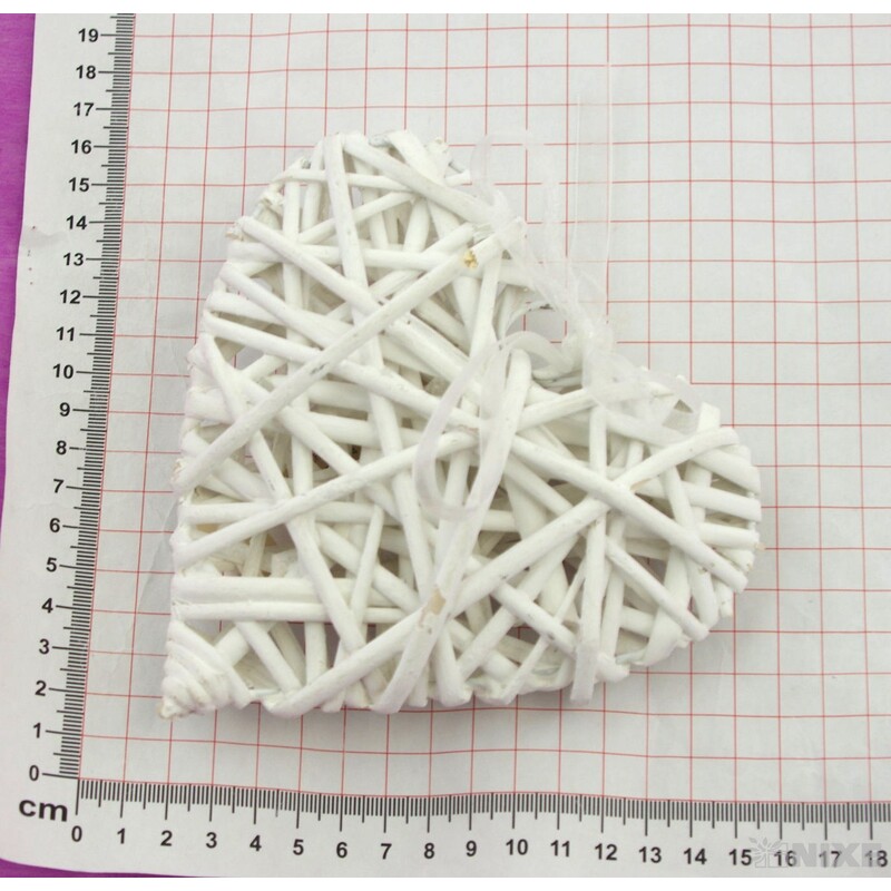 ZÁVĚS SRDCE 15cm*BÍLÁ