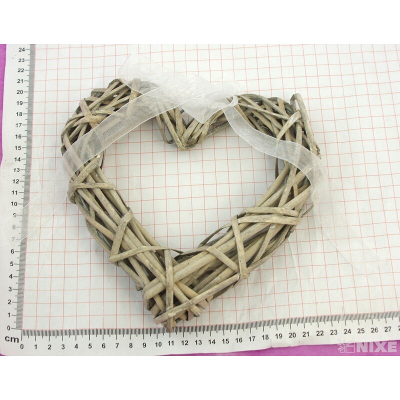 ZÁVĚS SRDCE 20cm*ŠEDÁ