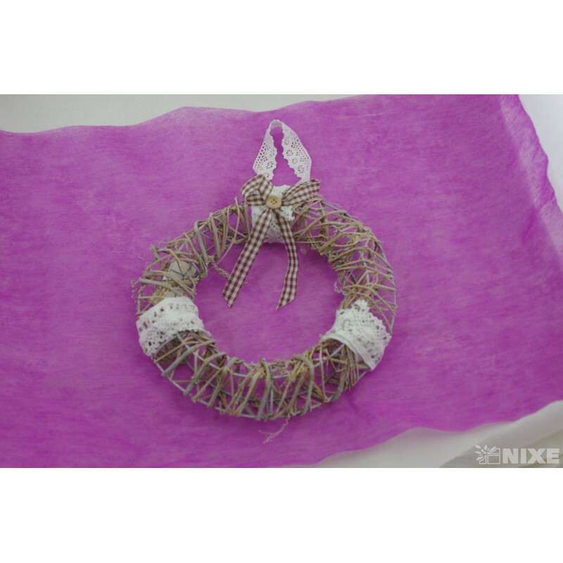 VĚNEC ZDOBENÝ 28cm*PŘÍRODNÍ