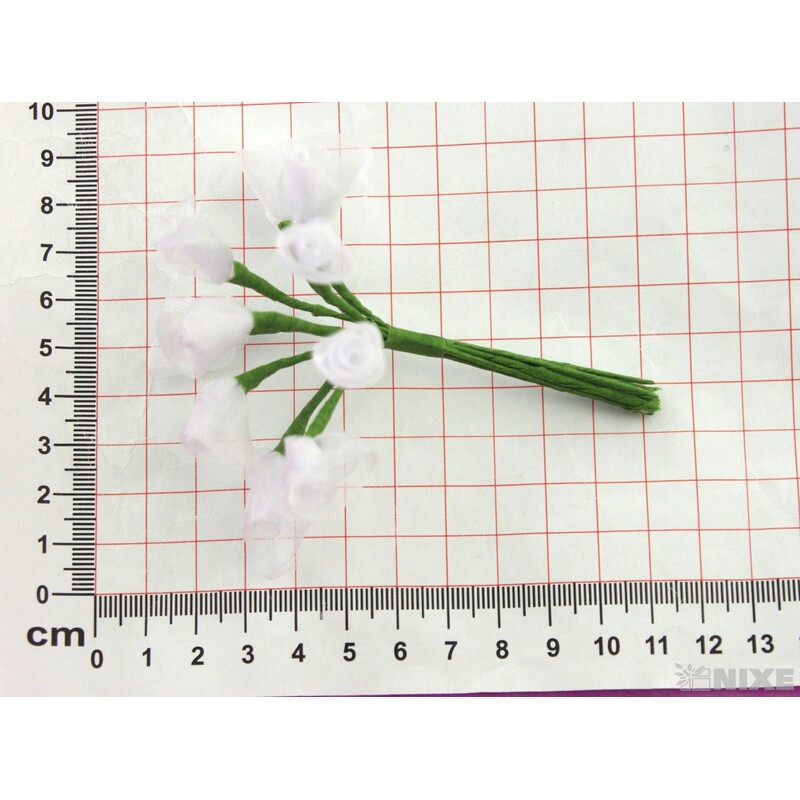 KYTIČKA RŮŽE TYL 1x10cm 10ks 10sv*BÍLÁ