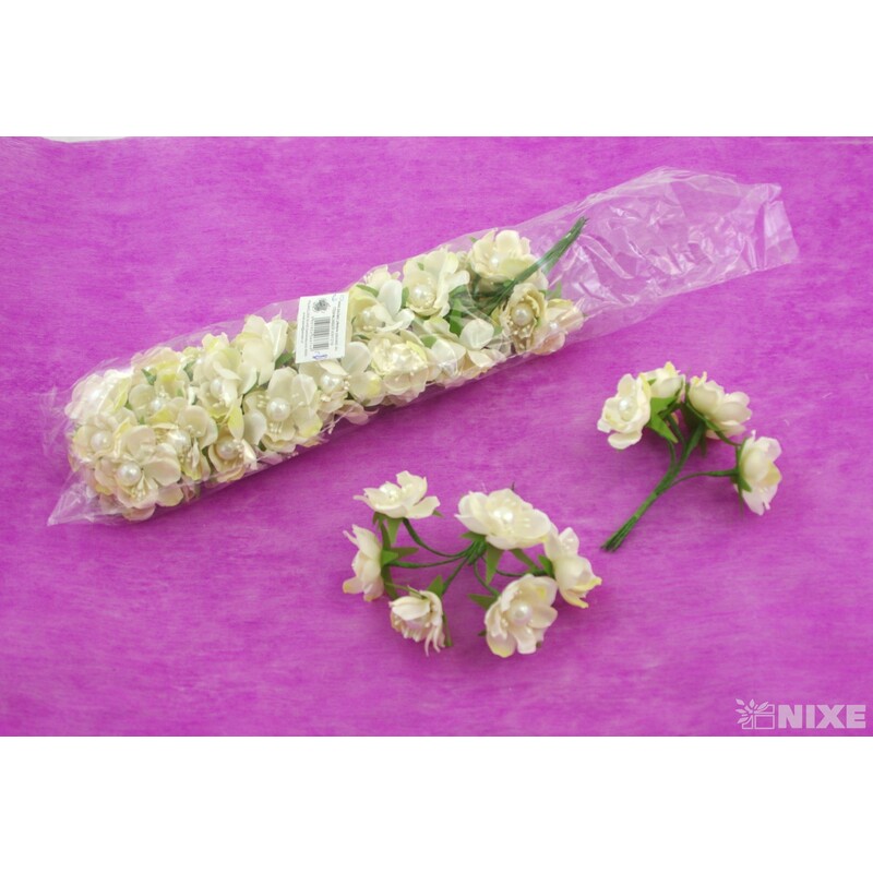 KYTIČKA PERLA 2x10cm 6ks 10sv*KRÉMOVÁ