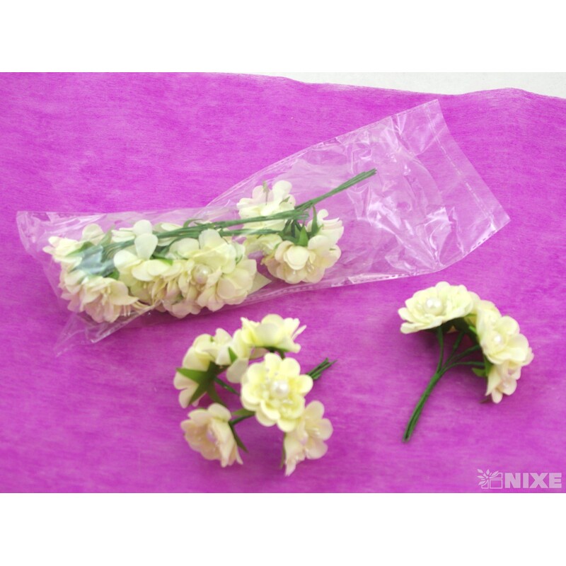 KYTIČKA PERLA 2x11cm 6ks 6sv*KRÉMOVÁ