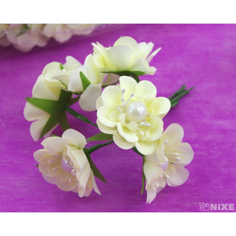 KYTIČKA PERLA 2x11cm 6ks 6sv*KRÉMOVÁ