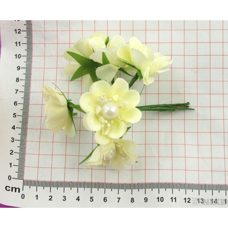 KYTIČKA PERLA 2x11cm 6ks 6sv*KRÉMOVÁ