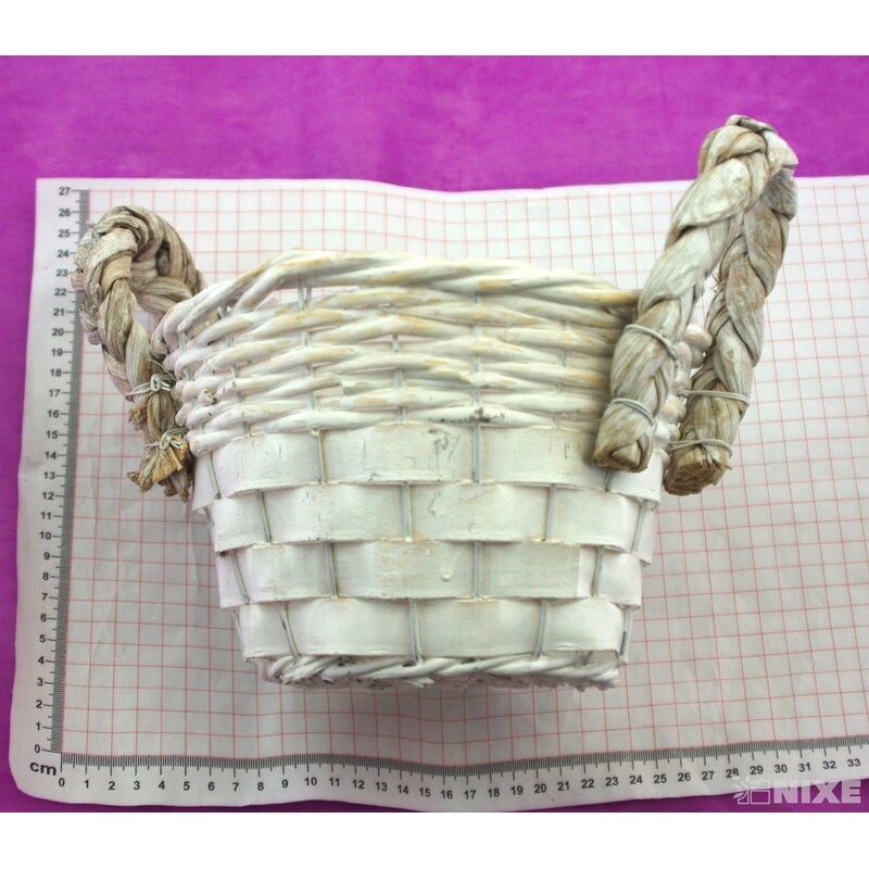 KVĚTNÍK PROUTĚNÝ 18x13cm*MIX BAREV