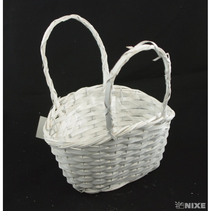 KOŠ OVÁL PROUTĚNÝ 15x27x21cm*MIX BAREV