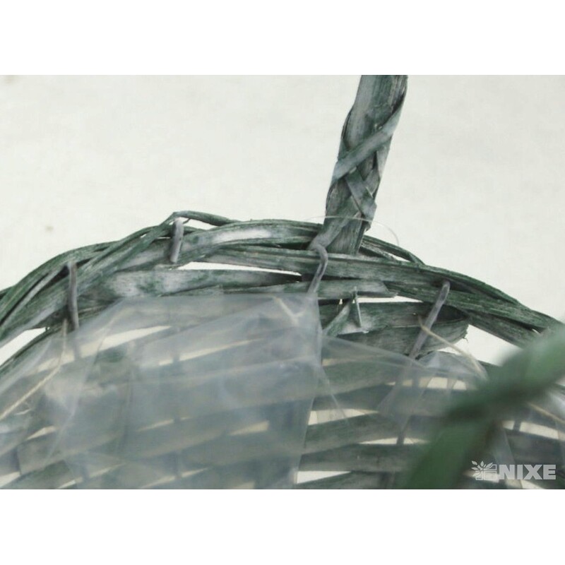 KOŠ OVÁL PROUTĚNÝ 15x27x21cm*MIX BAREV