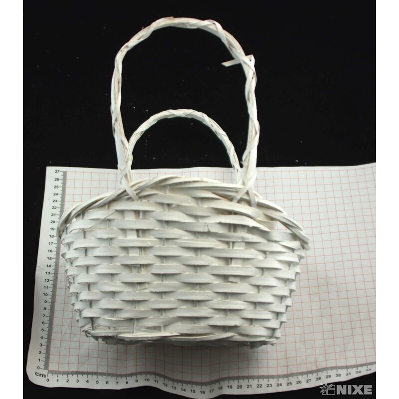 KOŠ OVÁL PROUTĚNÝ 15x27x21cm*MIX BAREV