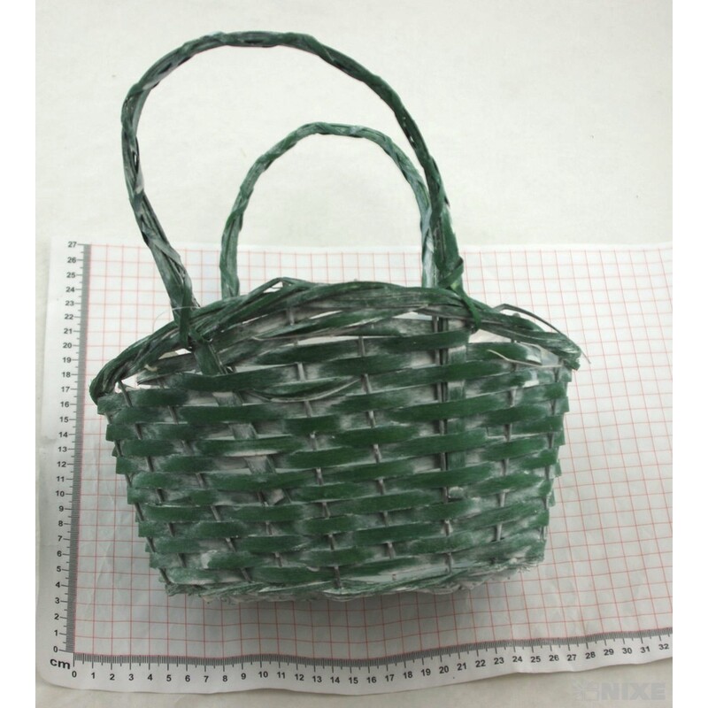 KOŠ OVÁL PROUTĚNÝ 15x27x21cm*MIX BAREV