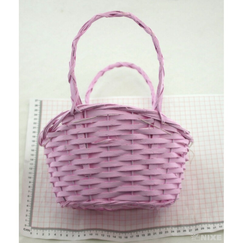 KOŠ OVÁL PROUTĚNÝ 15x27x21cm*MIX BAREV