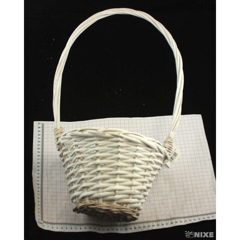 KOŠ PROUTĚNÝ 18x50x14cm*BÍLÁ