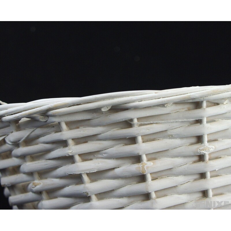 KOŠ PROUTĚNÝ 25x42x11cm*BÍLÁ