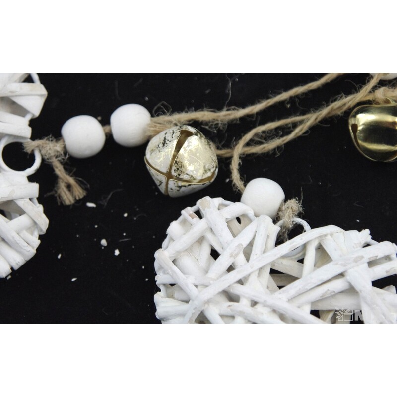 ZÁVĚS SRDCE 5ks 7cm*BÍLÁ