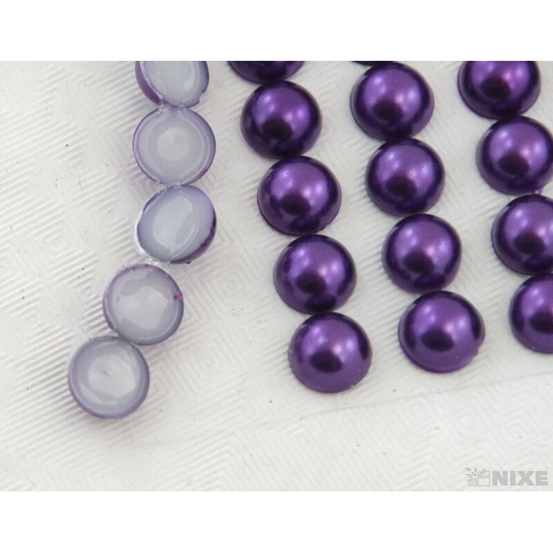 PERLIČKY NALEPOVACÍ 8mm 88ks*FIALOVÁ TM.