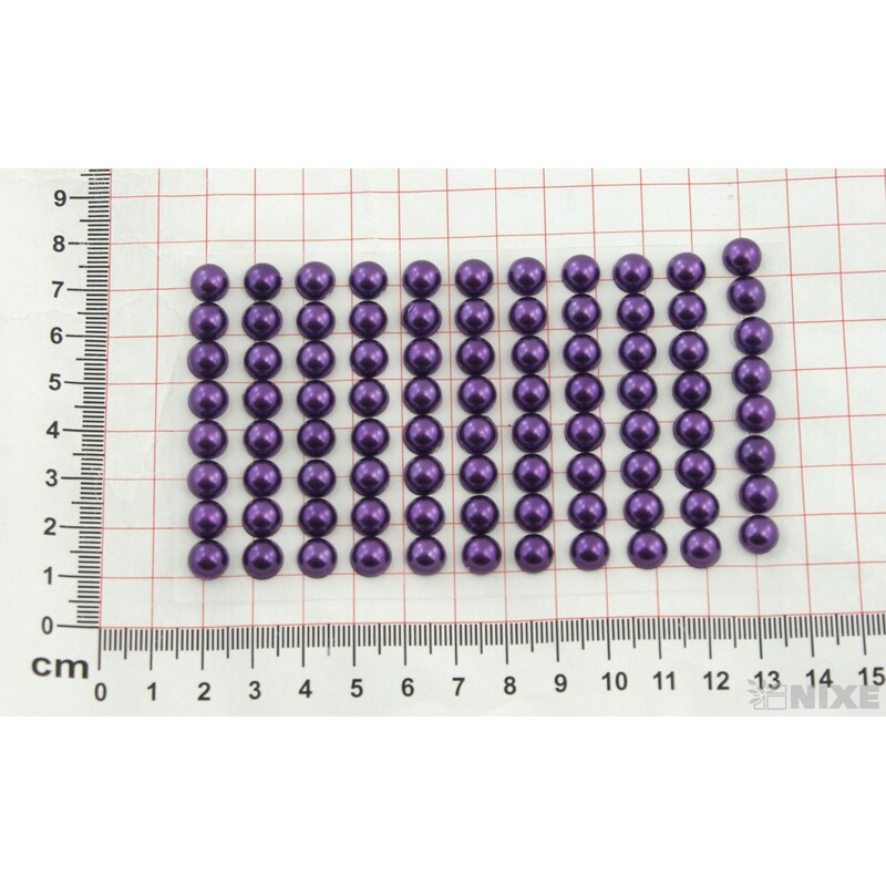 PERLIČKY NALEPOVACÍ 8mm 88ks*FIALOVÁ TM.