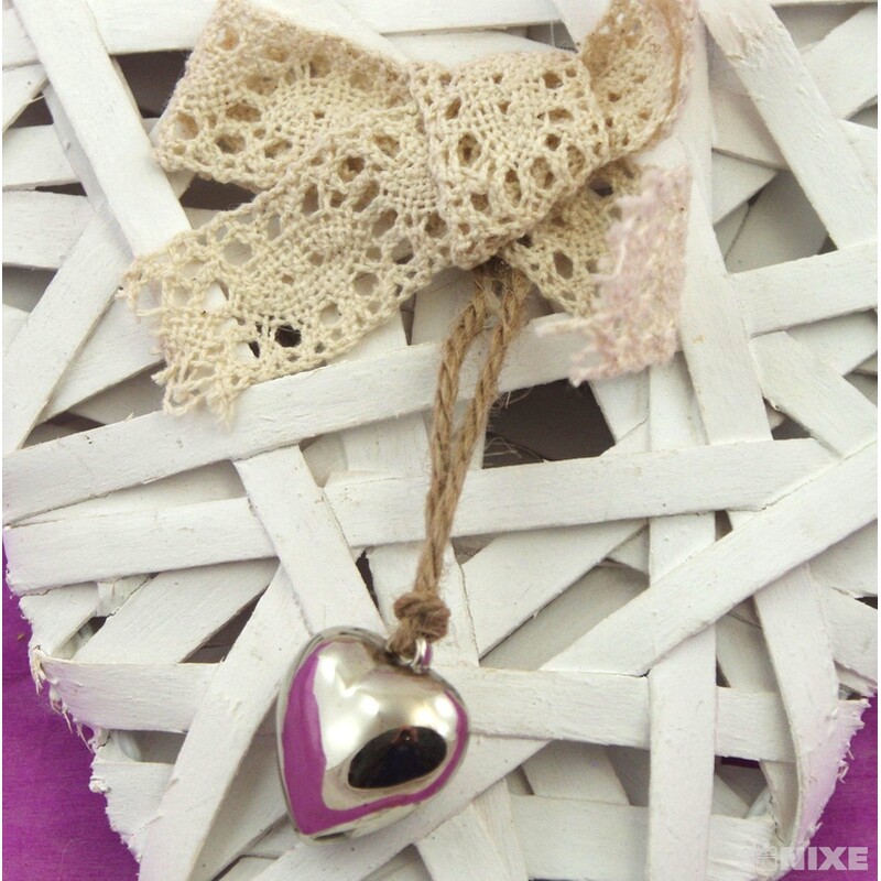 ZÁVĚS SRDCE 20cm*BÍLÁ