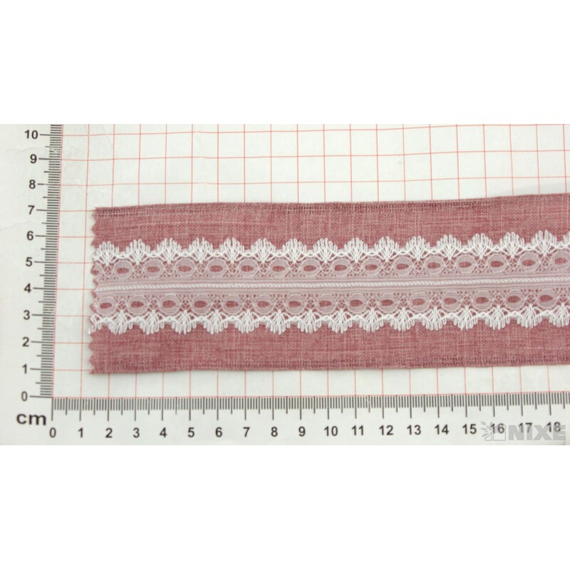 ELACE 60mmx10yd*STARORŮŽOVÁ C001 V+