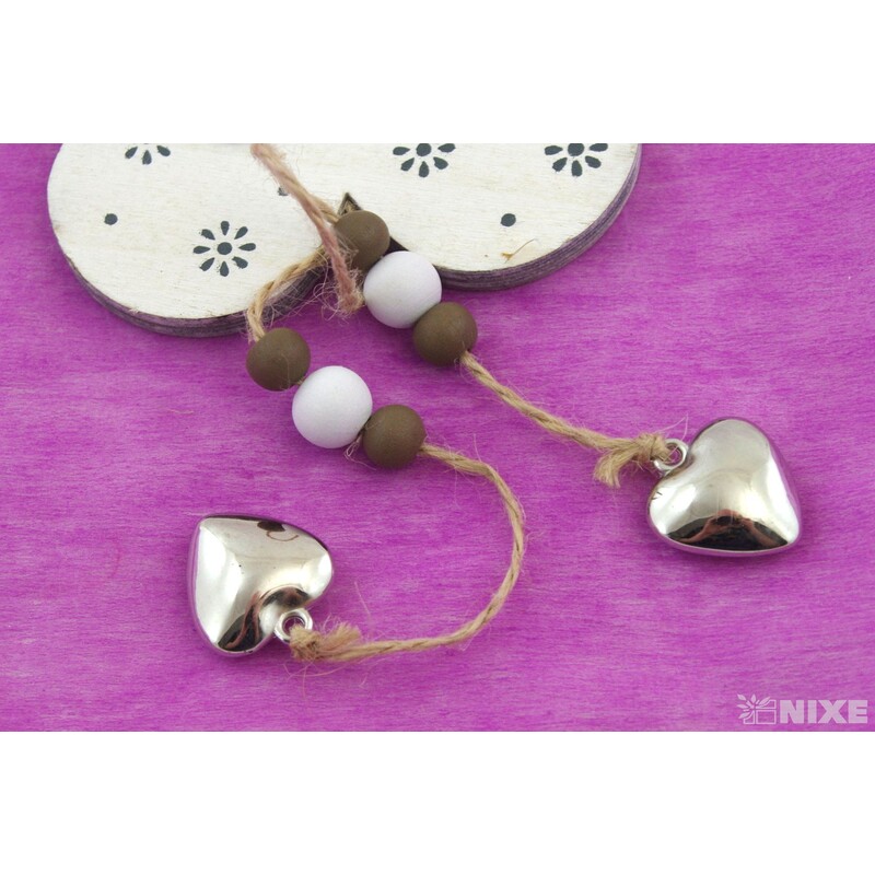 ZÁVĚS KYTKA DŘEVO 12x30cm*BÍLÁ