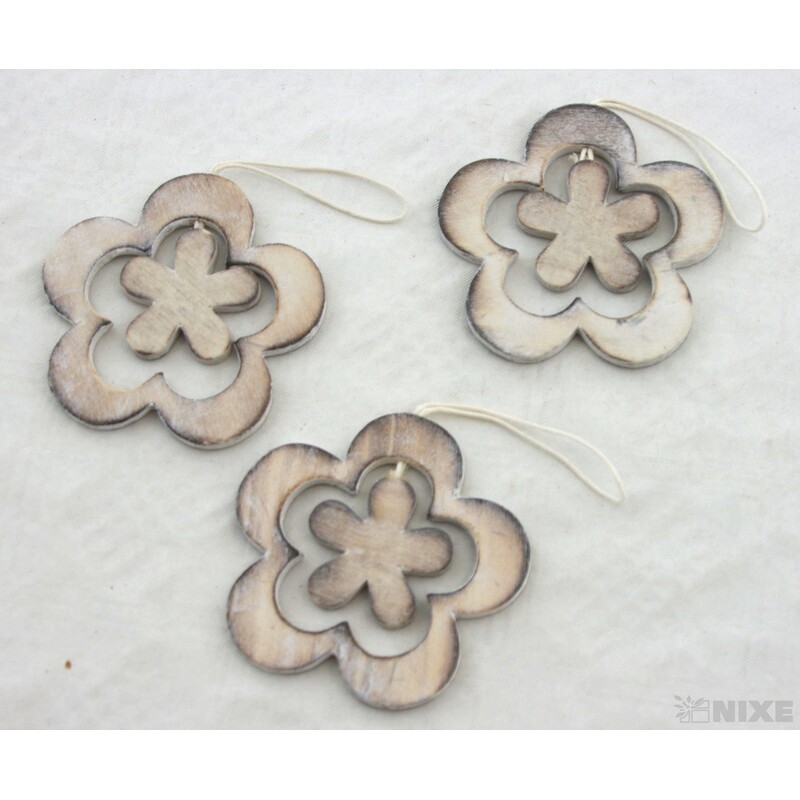 ZÁVĚS DŘEVO MIX 8cm 3ks*