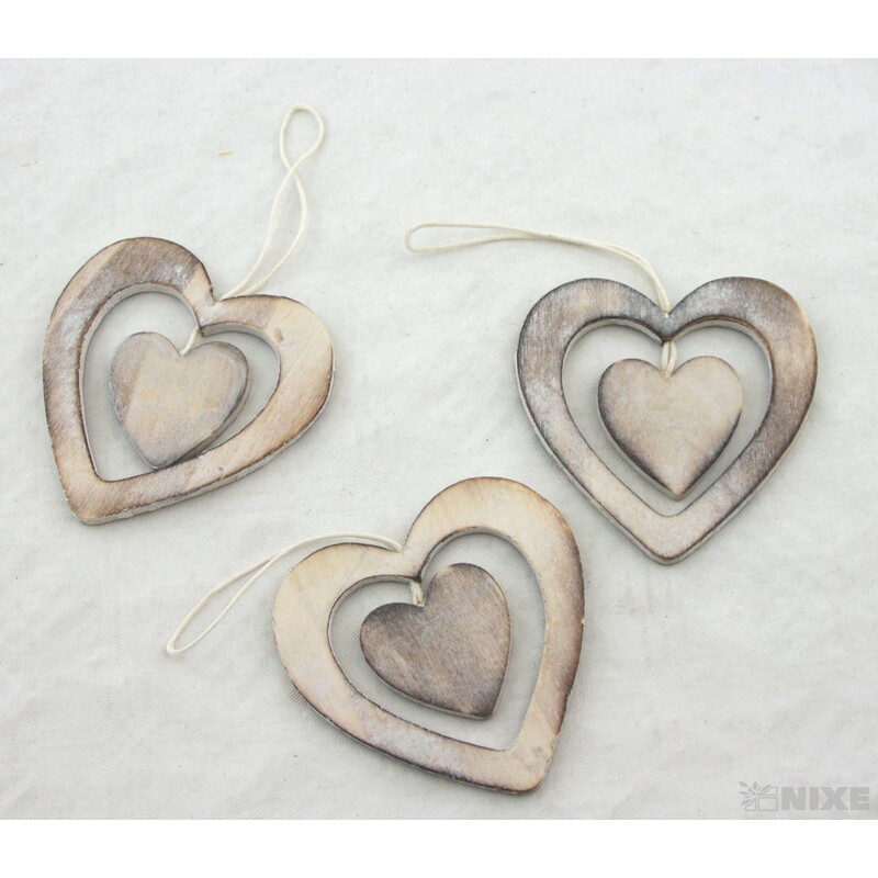 ZÁVĚS DŘEVO MIX 8cm 3ks*