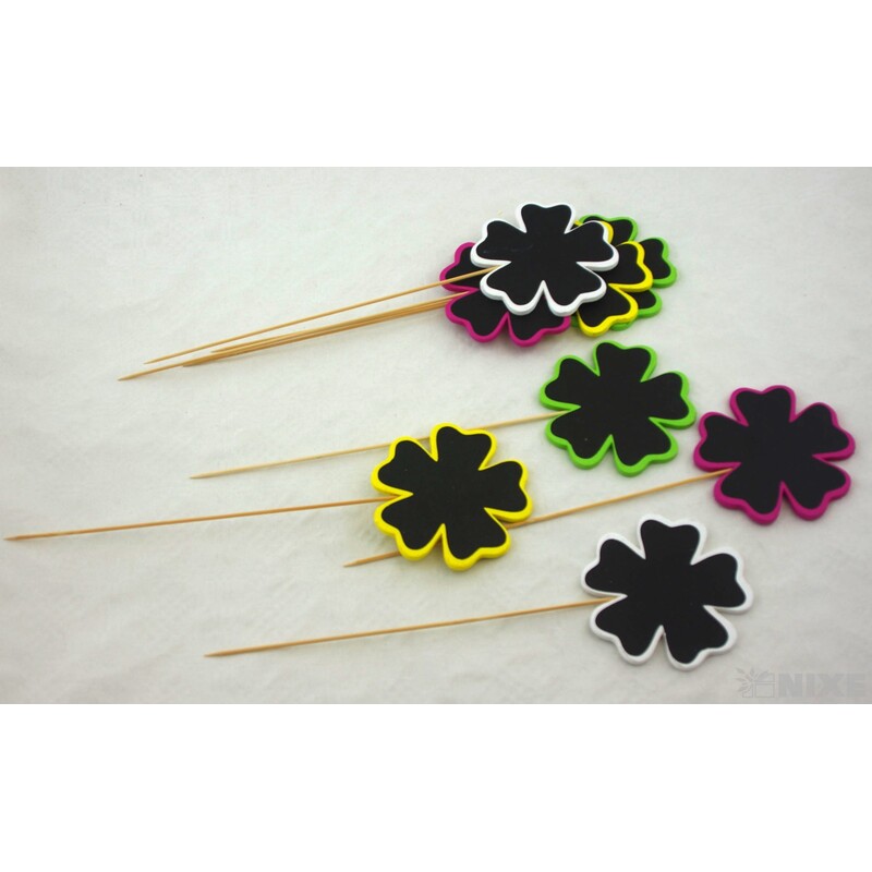 ZÁPICH DŘEVO KYTKA 10x32cm 8ks*MIX BAREV