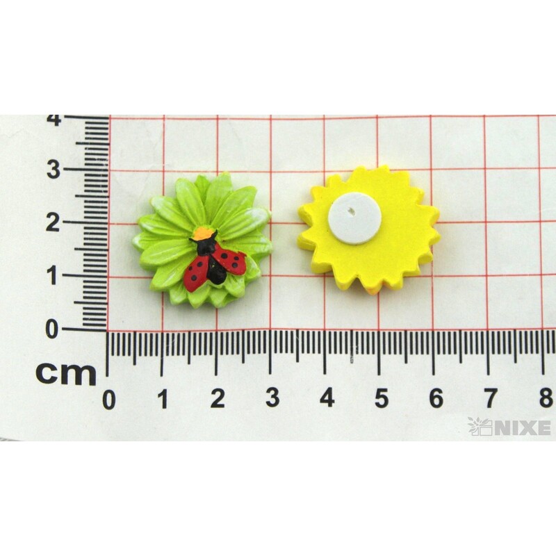 KVĚT NALEPOVACÍ 2,5cm 9ks*MIX BAREV