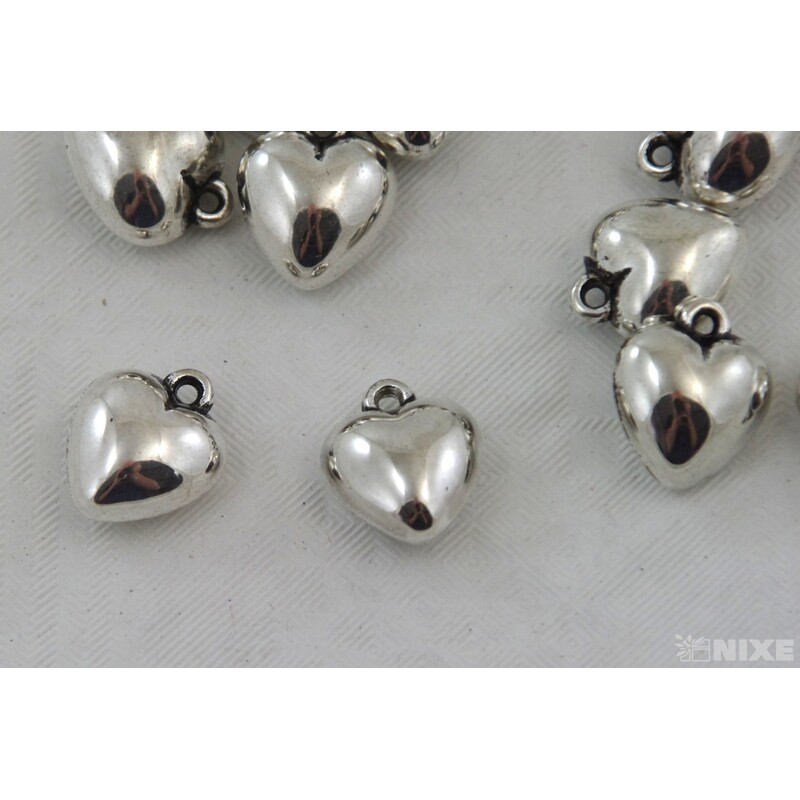 ZÁVĚS KOV SRDCE 1,5cm*STŘÍBRNÁ V+