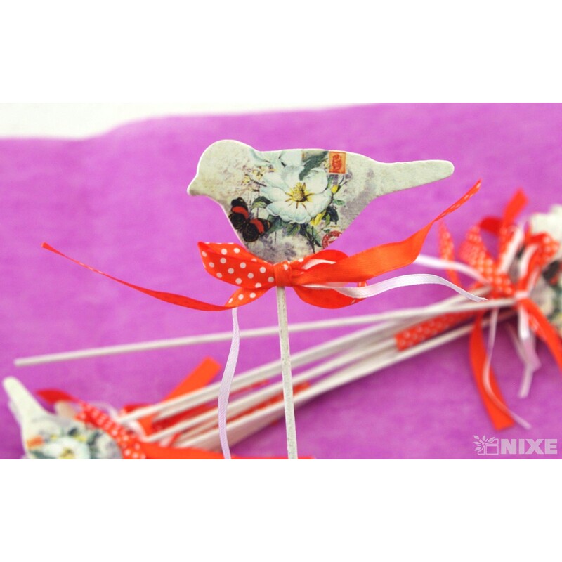 ZÁPICH PTÁČEK 12ks 9x28cm*ORANŽOVÁ