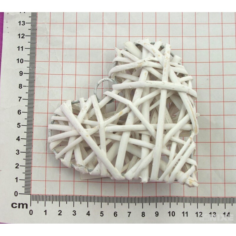 ZÁVĚS SRDCE 11,5cm*BÍLÁ