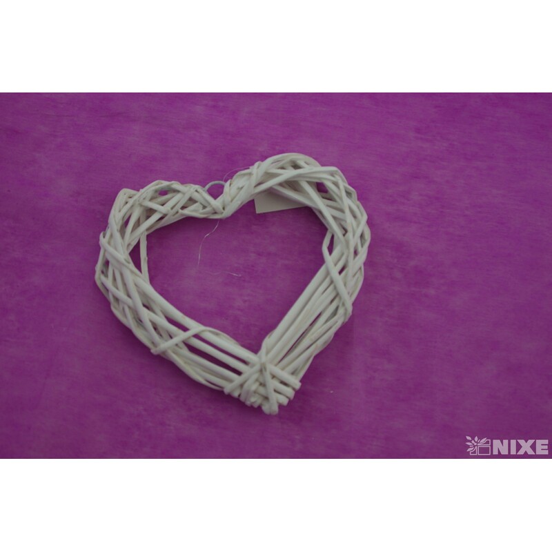 ZÁVĚS SRDCE 20cm*BÍLÁ