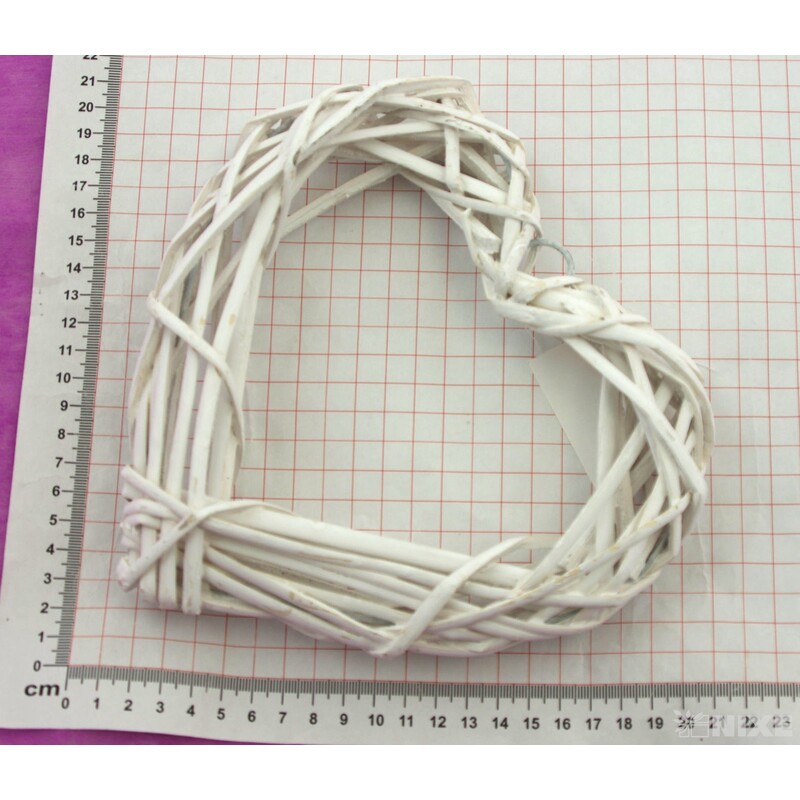 ZÁVĚS SRDCE 20cm*BÍLÁ