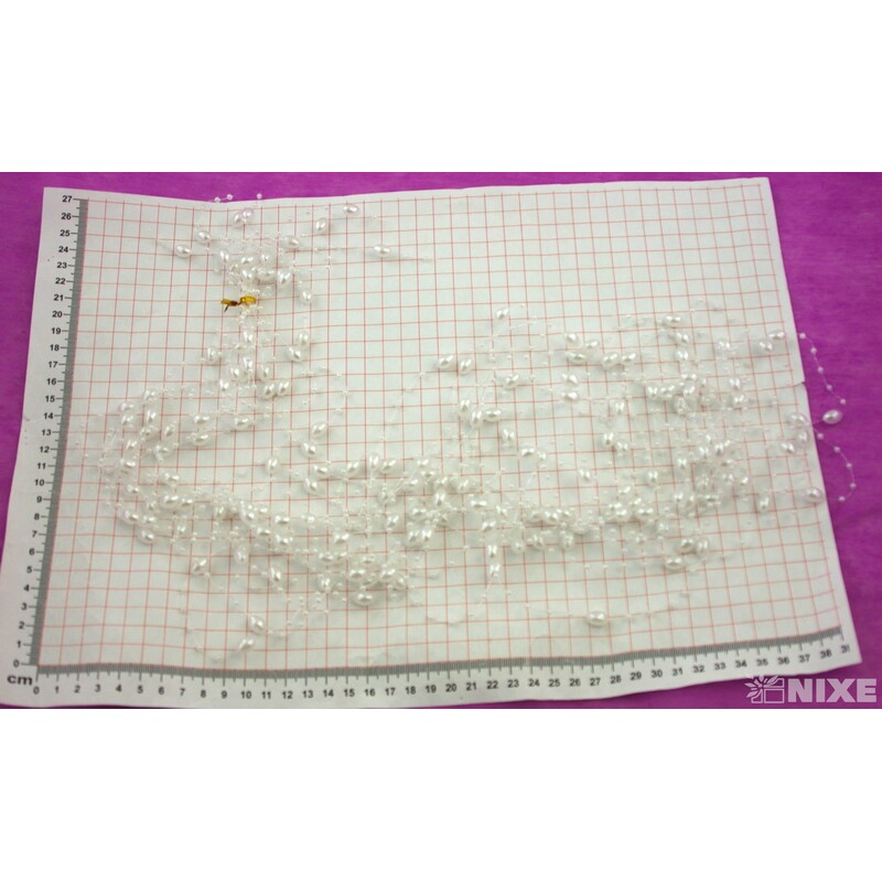 PERLIČKY NA SILONU 120cm 10ks*BÍLÁ