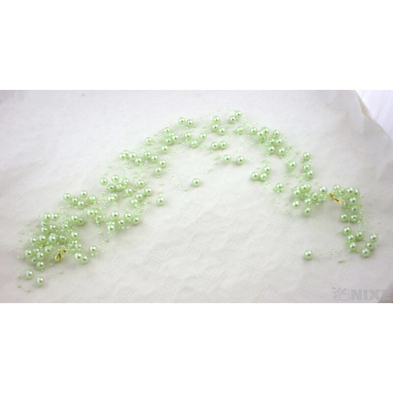 PERLIČKY NA SILONU 120cm 10ks*ZELENÁ