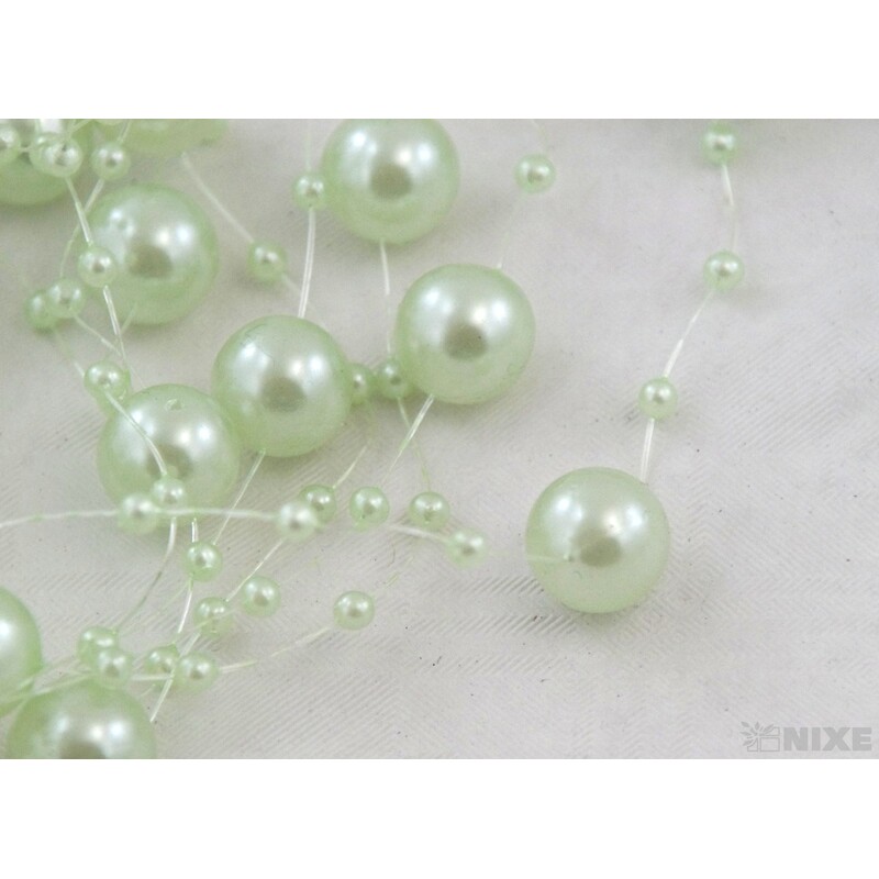 PERLIČKY NA SILONU 120cm 10ks*ZELENÁ