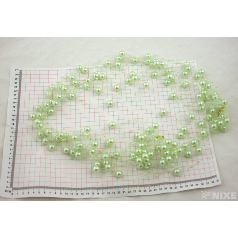 PERLIČKY NA SILONU 120cm 10ks*ZELENÁ