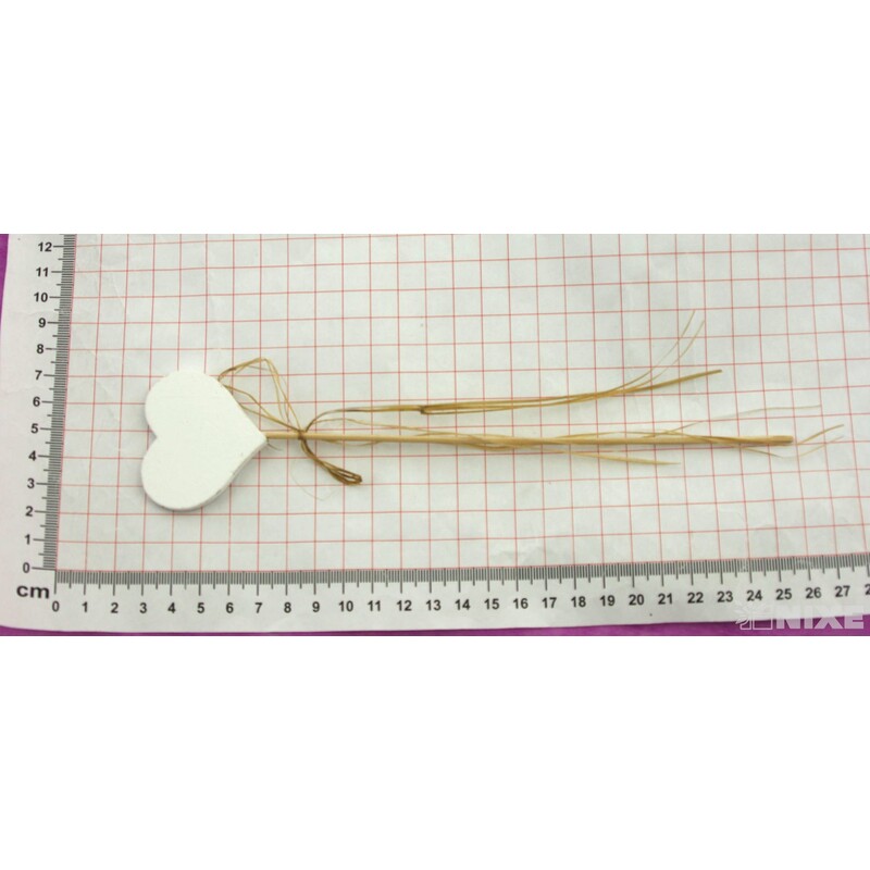 ZÁPICH D SRDCE 10ks 4x23cm*BÍLÁ