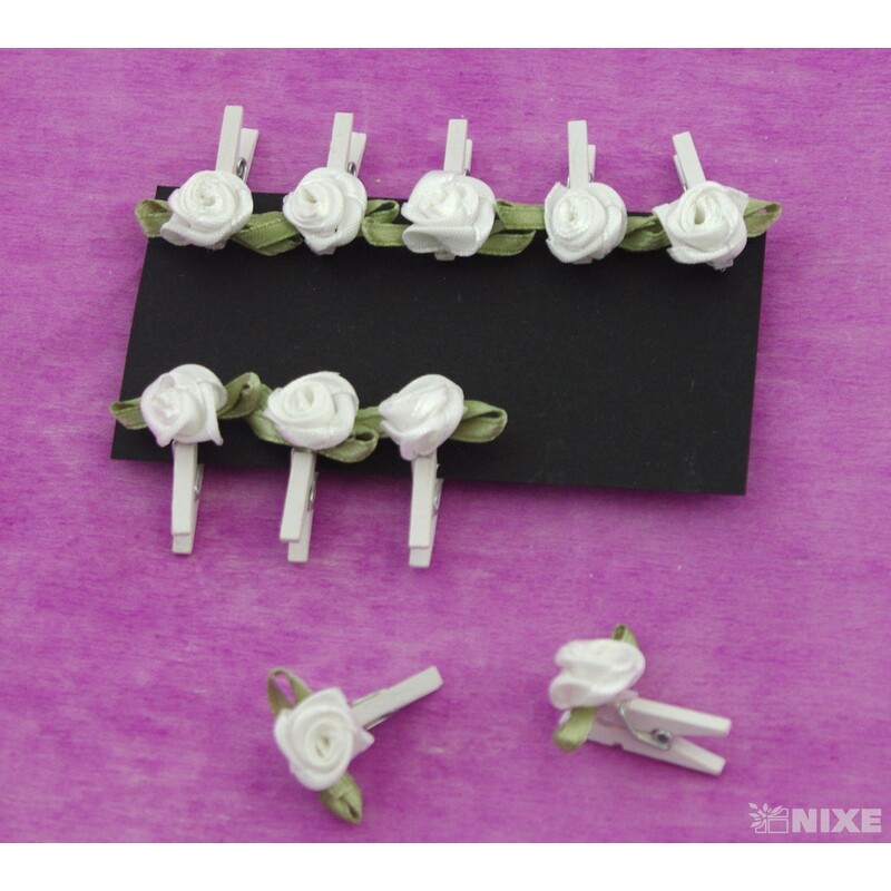 OZDOBNÝ KOLÍČEK 1x2,5cm 10ks*BÍLÁ