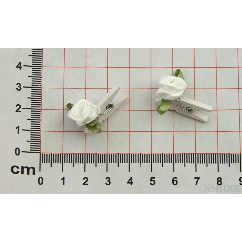 OZDOBNÝ KOLÍČEK 1x2,5cm 10ks*BÍLÁ