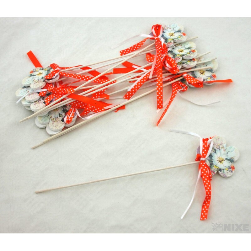 ZÁPICH KVĚT 12ks 6x29cm*ORANŽOVÁ