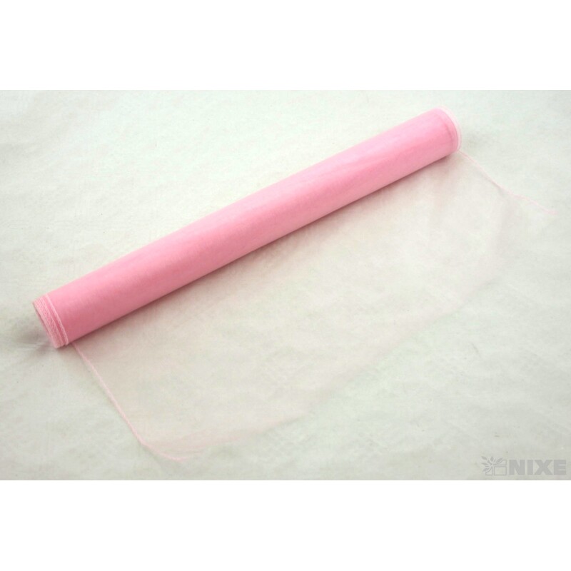 ORGANZA 39cmx8m*RŮŽOVÁ SV. V+