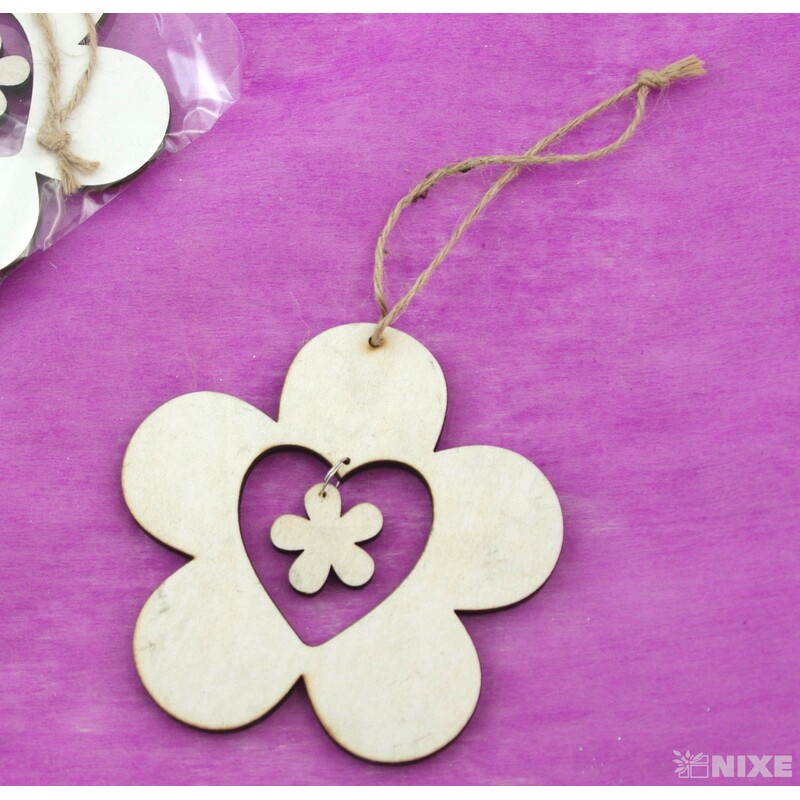 ZÁVĚS KYTKA DŘEVO 11x20cm*BÍLÁ