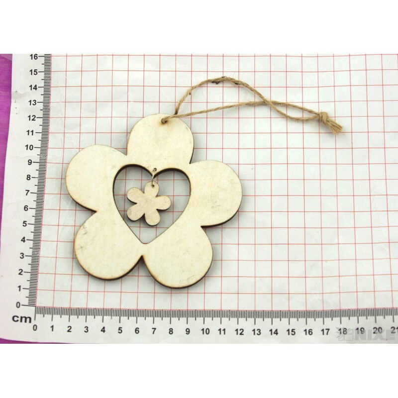 ZÁVĚS KYTKA DŘEVO 11x20cm*BÍLÁ