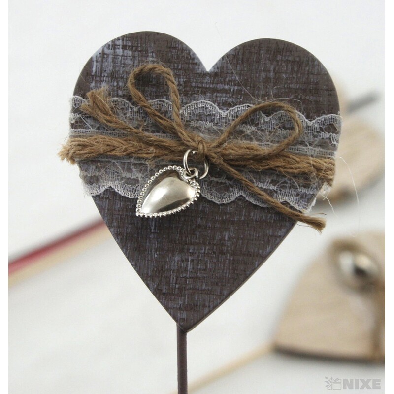 ZÁPICH SRDCE 8x35cm 6ks*MIX BAREV