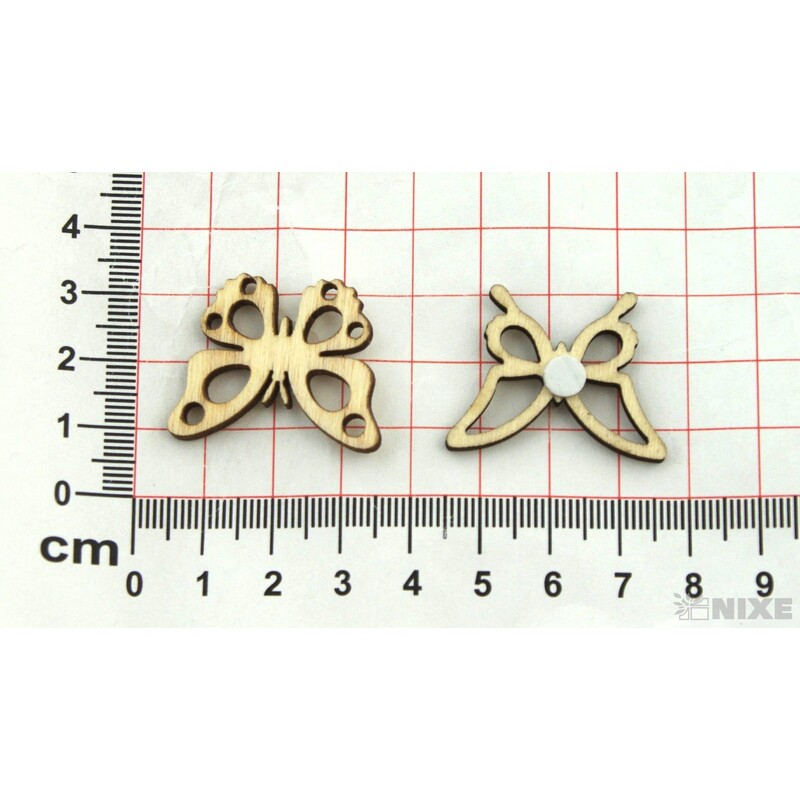 MOTÝL D NALEPOVACÍ 3cm 18ks*PŘÍRODNÍ