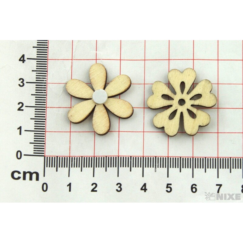 KVĚT D NALEPOVACÍ 2,5cm 18ks*PŘÍRODNÍ