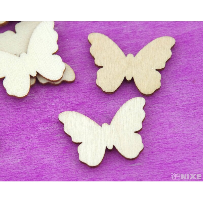 MOTÝL D 2,5x2cm 24ks*PŘÍRODNÍ