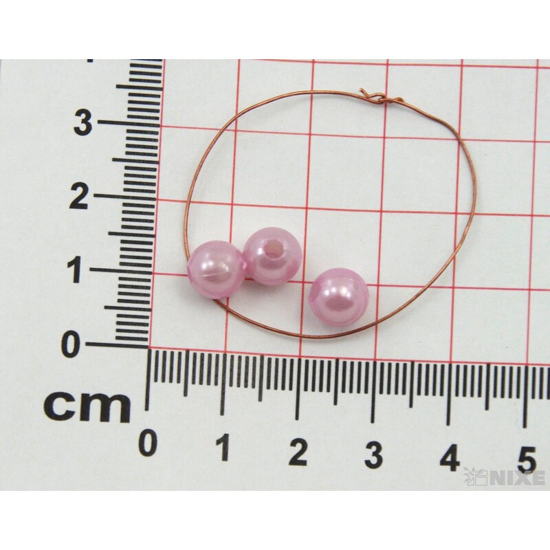 KORÁLKY 8mm 45g*STARORŮŽOVÁ